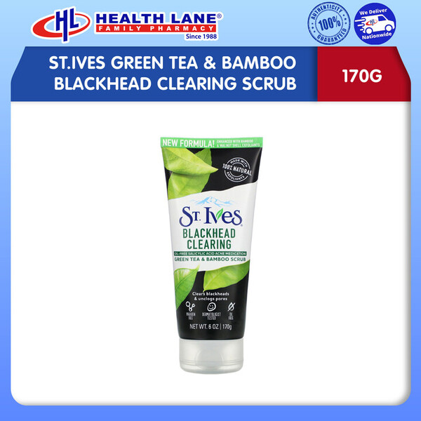 ST.IVES BLACKHEAD CLEARING GREEN TEH & BAMBOO SCRUB 170G